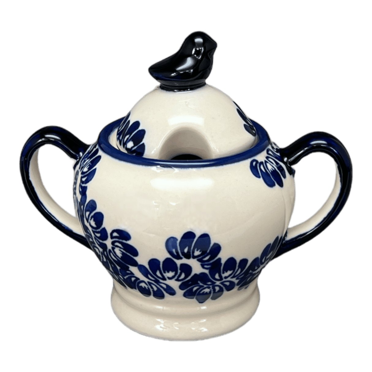 Bowl, Bird, Sugar Bowl, 11 oz in "Blue Floral Vines" by Zaklady | Y1234-D1210A