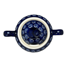 Polish Pottery Bird Sugar Bowl (Swirling Hearts) | Y1234-D467 Additional Image at PolishPotteryOutlet.com