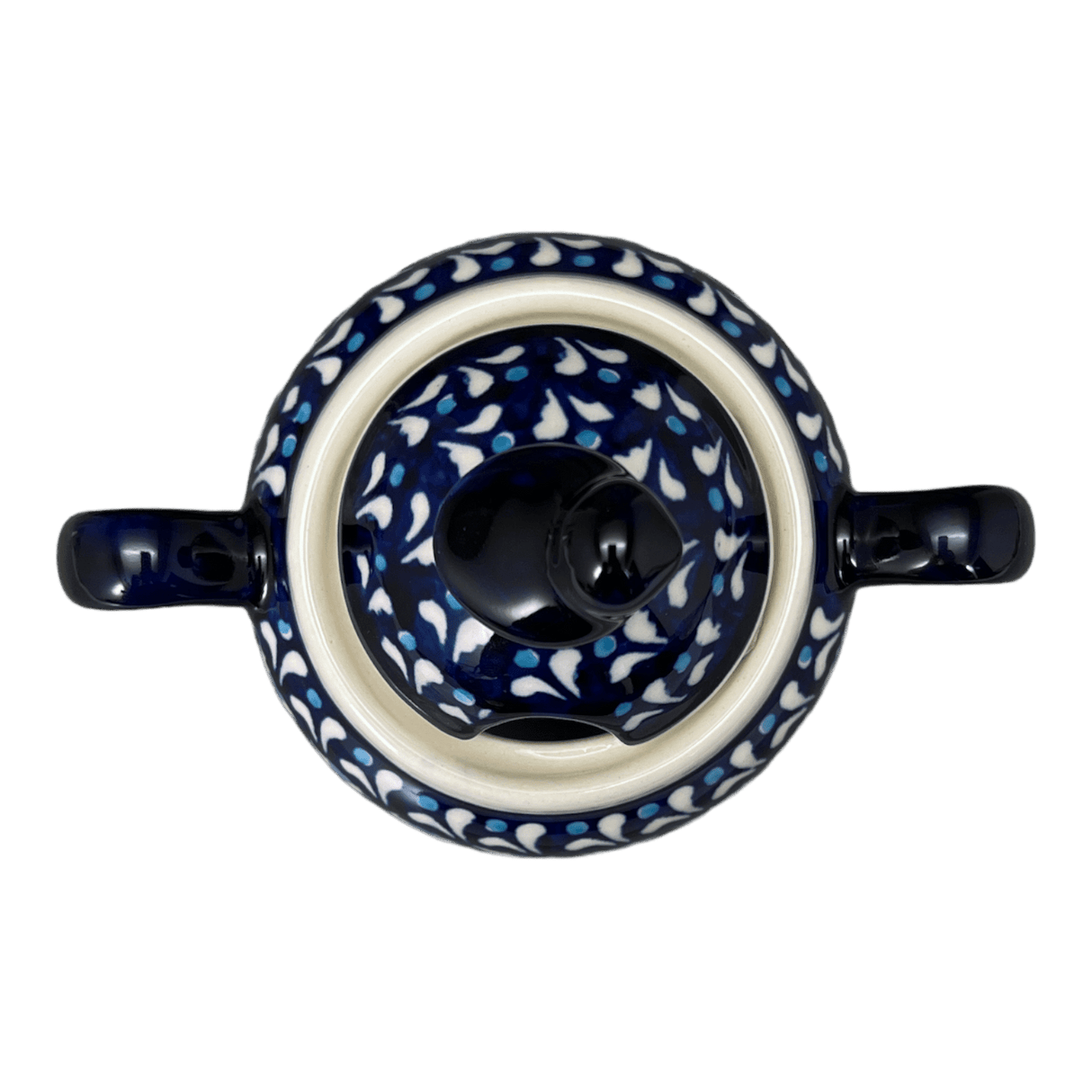 Bowl, Bird, Sugar Bowl, 11 oz in "Mosaic Blues" by Zaklady | Y1234-D910