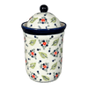 Polish Pottery 1 Liter Container (Mountain Flower) | Y1243-A1109A at PolishPotteryOutlet.com