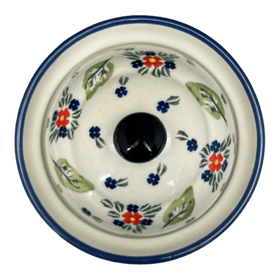 Polish Pottery Zaklady 1 Liter Container (Mountain Flower) | Y1243-A1109A Additional Image at PolishPotteryOutlet.com