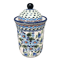 A picture of a Polish Pottery Zaklady 1 Liter Container (Julie's Garden) | Y1243-ART165 as shown at PolishPotteryOutlet.com/products/1-liter-container-julies-garden-y1243-art165