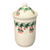 Polish Pottery Zaklady 1 Liter Container (Raspberry Delight) | Y1243-D1170 at PolishPotteryOutlet.com