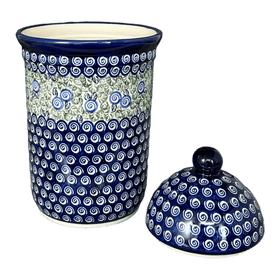 Polish Pottery 2 Liter Container (Spring Swirl) | Y1244-A1073A Additional Image at PolishPotteryOutlet.com