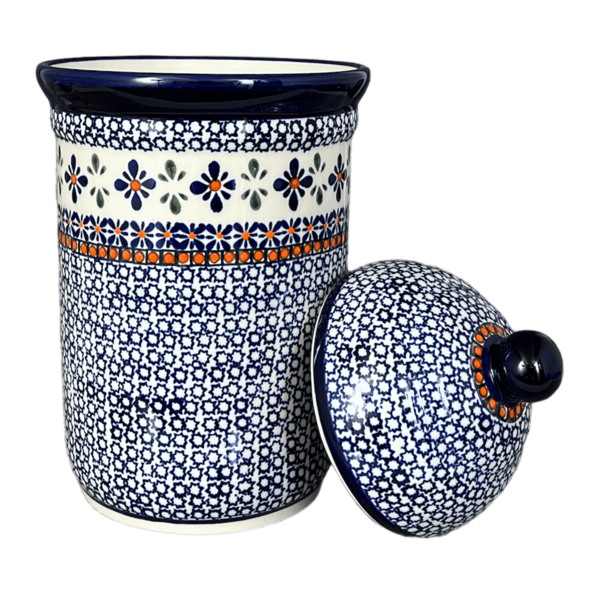 Canister, 2 Liter in "Blue Mosaic Flower" by Zaklady | Y1244-A221A