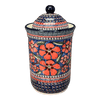 Polish Pottery 2 Liter Container (Exotic Reds) | Y1244-ART150 at PolishPotteryOutlet.com