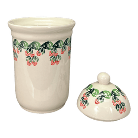 Polish Pottery 2 Liter Container (Raspberry Delight) | Y1244-D1170 Additional Image at PolishPotteryOutlet.com