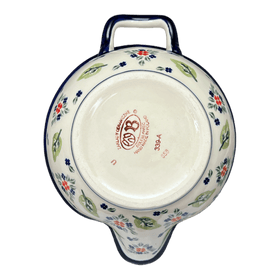 Polish Pottery Zaklady 1.25 Quart Mixing Bowl (Mountain Flower) | Y1252-A1109A Additional Image at PolishPotteryOutlet.com