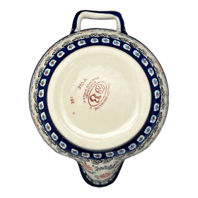 Butter Crock (Blue Floral Vines)  Y1512-D1210A - The Polish Pottery Outlet