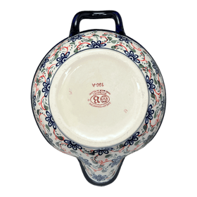 Polish Pottery 1.25 Quart Batter Bowl (Swirling Flowers) | Y1252-A1197A Additional Image at PolishPotteryOutlet.com
