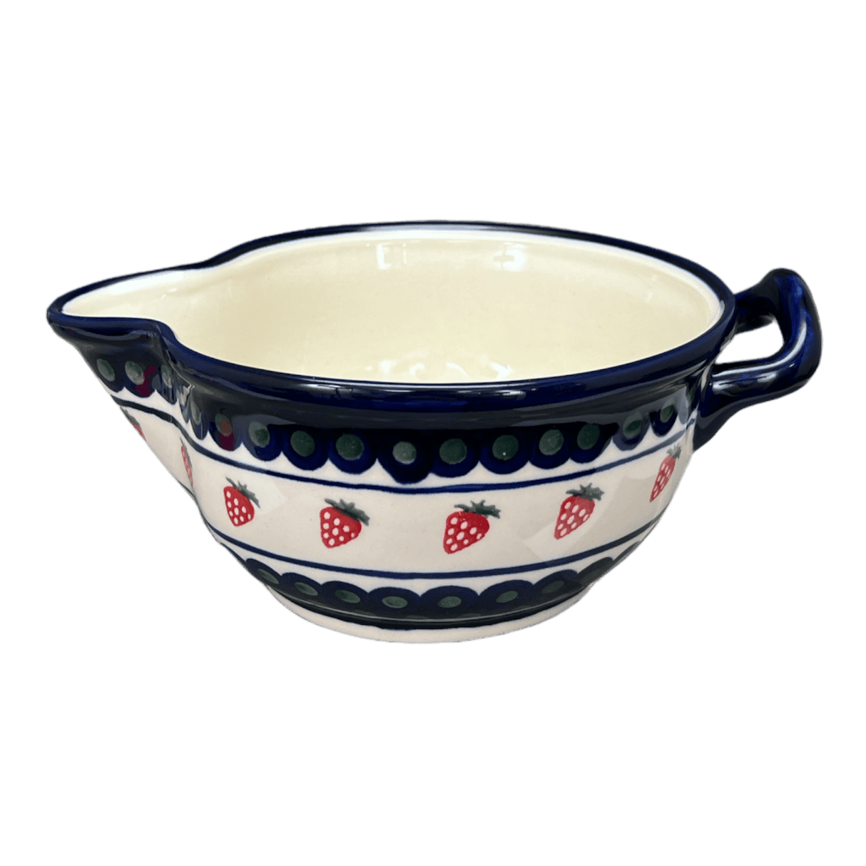 Bowl, Round, Mixing Bowl, 1.25 Quart in "Strawberry Dot" by Zaklady | Y1252-A310A