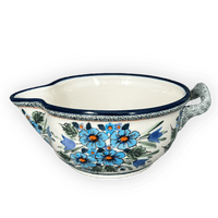 A picture of a Polish Pottery Zaklady 1.25 Quart Mixing Bowl (Julie's Garden) | Y1252-ART165 as shown at PolishPotteryOutlet.com/products/1-25-quart-mixing-bowl-julies-garden-y1252-art165