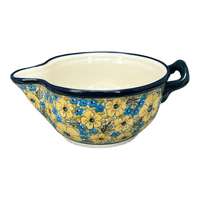 A picture of a Polish Pottery Zaklady 1.25 Quart Mixing Bowl (Sunny Meadow) | Y1252-ART332 as shown at PolishPotteryOutlet.com/products/1-25-quart-mixing-bowl-sunny-meadow-y1252-art332