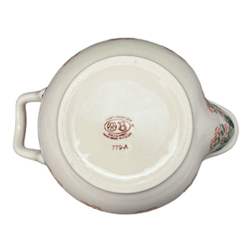 Polish Pottery 1.25 Quart Batter Bowl (Raspberry Delight) | Y1252-D1170 Additional Image at PolishPotteryOutlet.com