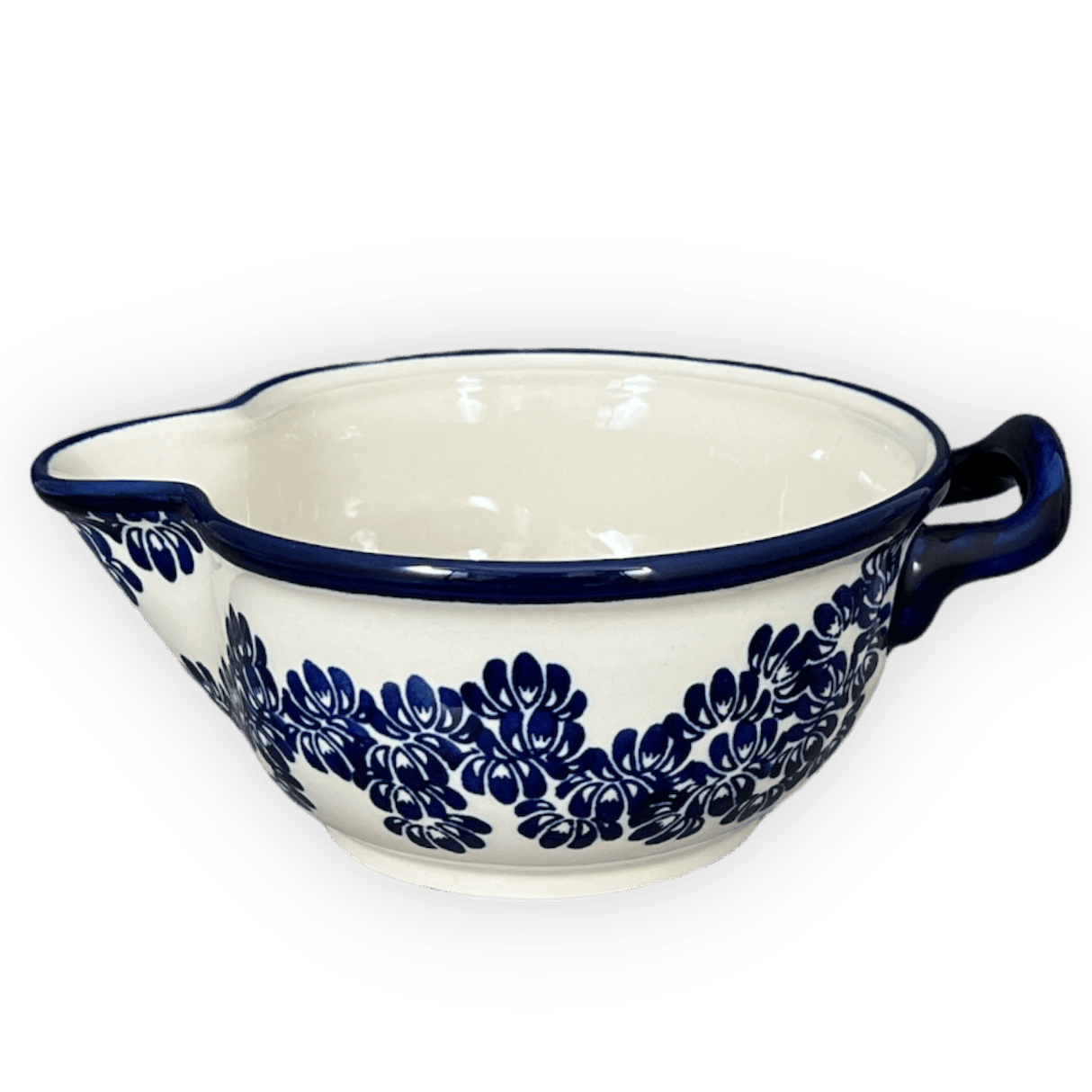 Bowl, Round, Mixing Bowl, 1.25 Quart in "Blue Floral Vines" by Zaklady | Y1252-D1210A