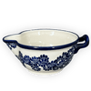 Polish Pottery Zaklady 1.25 Quart Mixing Bowl (Blue Floral Vines) | Y1252-D1210A at PolishPotteryOutlet.com
