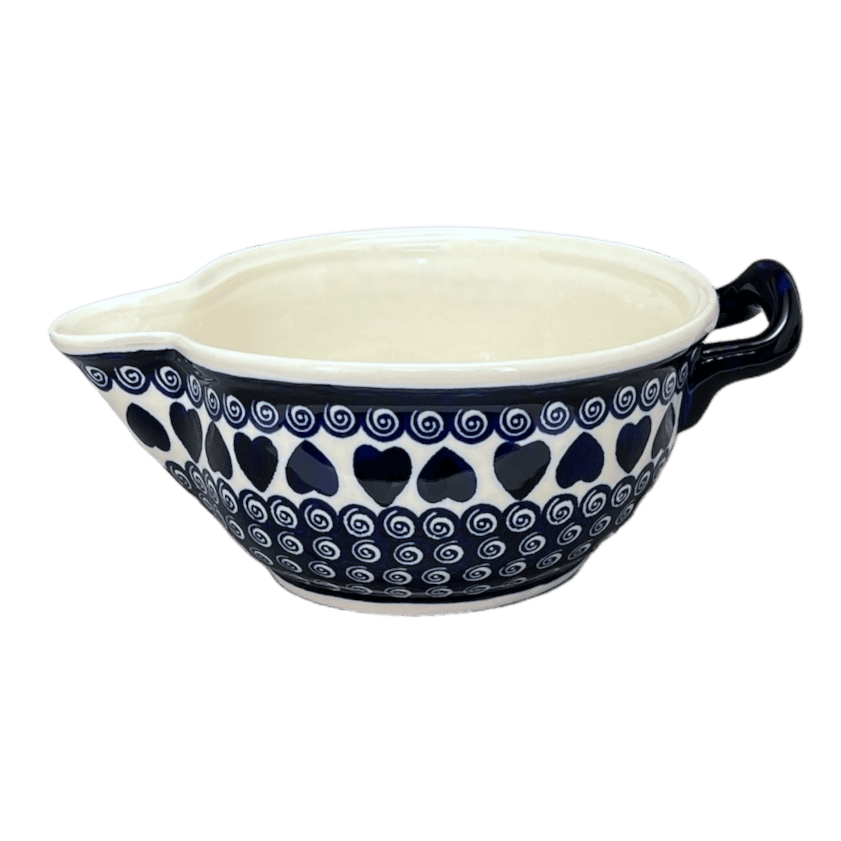 Bowl, Round, Mixing Bowl, 1.25 Quart in "Swirling Hearts" by Zaklady | Y1252-D467