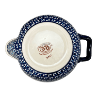A picture of a Polish Pottery Zaklady 1.25 Quart Batter Bowl (Mosaic Blues) | Y1252-D910 as shown at PolishPotteryOutlet.com/products/1-25-quart-mixing-bowl-mosaic-blues-y1252-d910