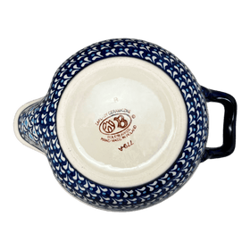 Polish Pottery Zaklady 1.25 Quart Batter Bowl (Mosaic Blues) | Y1252-D910 Additional Image at PolishPotteryOutlet.com