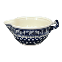 A picture of a Polish Pottery 1.25 Quart Mixing Bowl (Grecian Dot) | Y1252-D923 as shown at PolishPotteryOutlet.com/products/1-25-quart-mixing-bowl-grecian-dot-y1252-d923