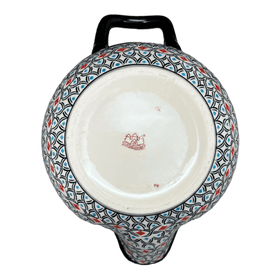 Polish Pottery Zaklady 1.25 Quart Batter Bowl (Beaded Turquoise) | Y1252-DU203 Additional Image at PolishPotteryOutlet.com