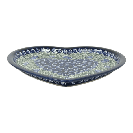 Plate, Heart-Shaped, 11" x 10" in "Spring Swirl" by Zaklady | Y1254A-A1073A