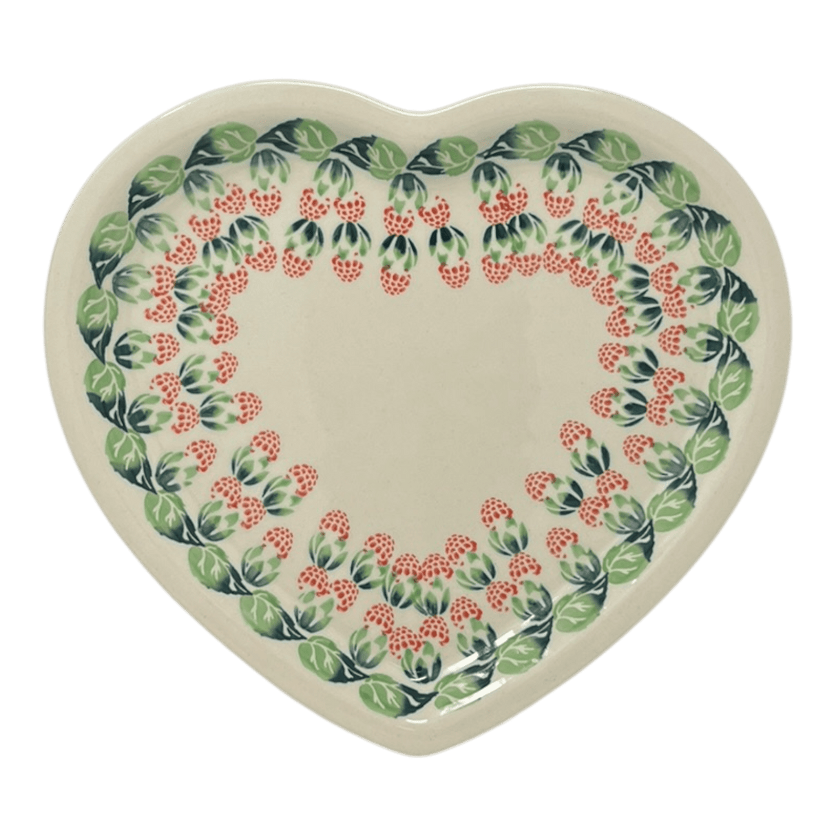 Plate, Heart-Shaped, 11" x 10" in "Raspberry Delight" by Zaklady | Y1254A-D1170