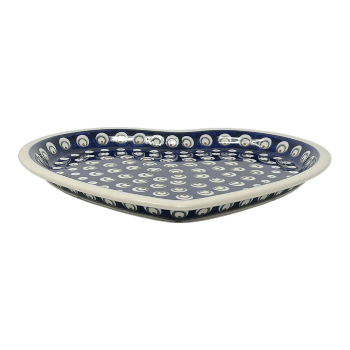 Plate, Heart-Shaped, 11" x 10" in "Peacock Burst" by Zaklady | Y1254A-D487