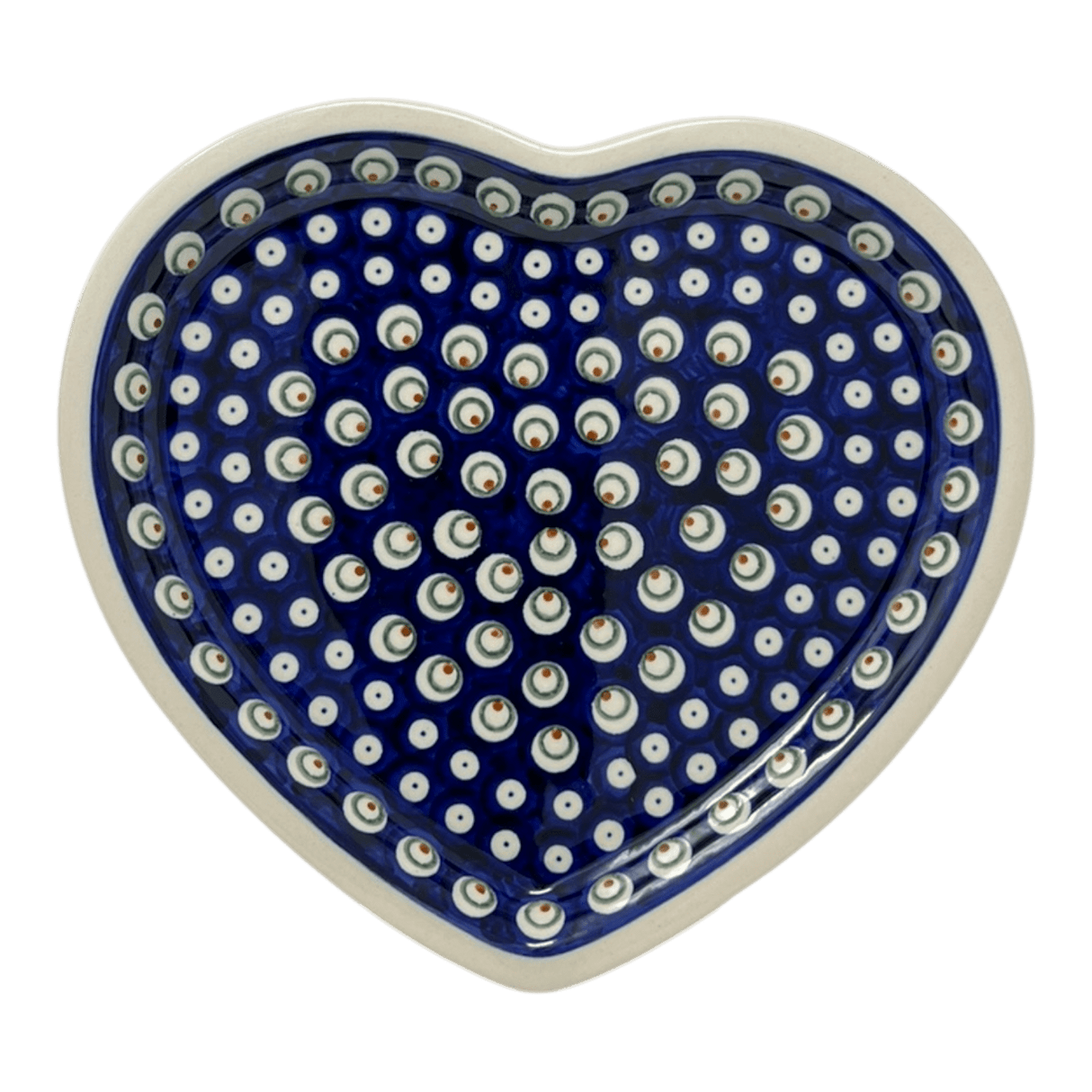 Plate, Heart-Shaped, 11" x 10" in "Peacock Burst" by Zaklady | Y1254A-D487