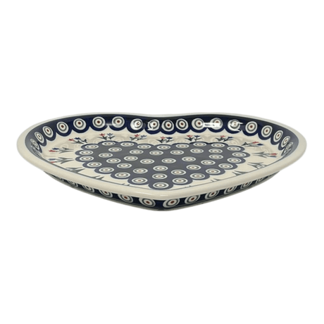 Plate, Heart-Shaped, 11" x 10" in "Peacock Tulip Medley" by Zaklady | Y1254A-D809