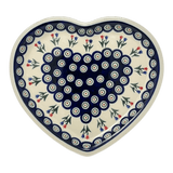 Plate, Heart-Shaped, 11" x 10" in "Peacock Tulip Medley" by Zaklady | Y1254A-D809