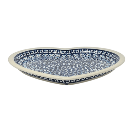 Plate, Heart-Shaped, 11" x 10" in "Mosaic Blues" by Zaklady | Y1254A-D910