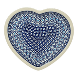 Plate, Heart-Shaped, 11" x 10" in "Mosaic Blues" by Zaklady | Y1254A-D910