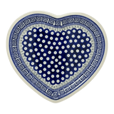 Plate, Heart-Shaped, 11" x 10" in "Grecian Dot" by Zaklady | Y1254A-D923