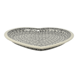 Plate, Heart-Shaped, 11" x 10" in "Midnight Lace" by Zaklady | Y1254A-D941