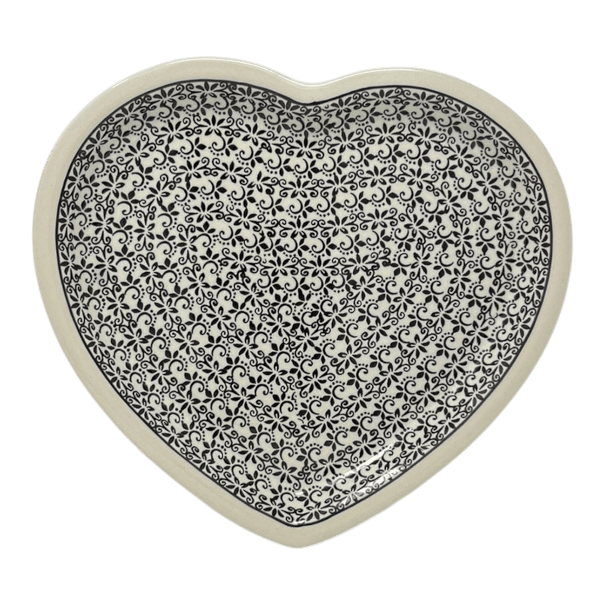 Plate, Heart-Shaped, 11" x 10" in "Midnight Lace" by Zaklady | Y1254A-D941