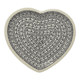 Plate, Heart-Shaped, 11" x 10" in "Midnight Lace" by Zaklady | Y1254A-D941