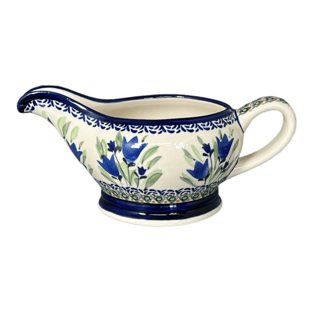 Gravy Boat, 16 oz in "Blue Tulips" by Zaklady | Y1258-ART160