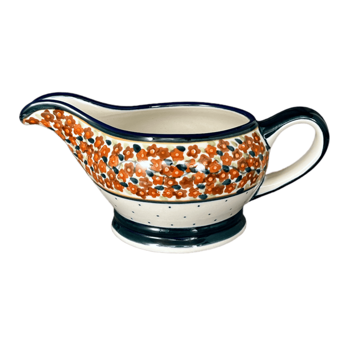 Gravy Boat, 16 oz in "Orange Wreath" by Zaklady | Y1258-DU52