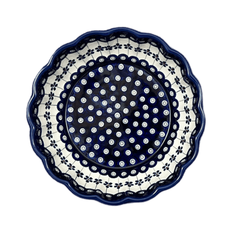 Bowl, Round, Scalloped, Deep, 9.5" in "Petite Floral Peacock" by Zaklady | Y1279A-A166A