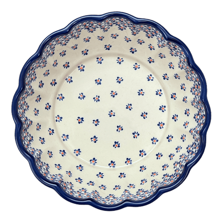 Bowl, Round, Scalloped, Deep, 9.5" in "Falling Blue Daisies" by Zaklady | Y1279A-A882A