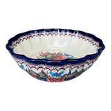 Bowl, Round, Scalloped, Deep, 9.5" in "Butterfly Bouquet" by Zaklady | Y1279A-ART149