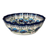 Bowl, Round, Scalloped, Deep, 9.5" in "Pansies in Bloom" by Zaklady | Y1279A-ART277