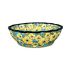 Polish Pottery Bowl, Round, Scalloped, Deep, 9.5" in "Sunny Meadow" by Zaklady | Y1279A-ART332 at PolishPotteryOutlet.com