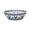 Polish Pottery Zaklady Deep 9.5" Scalloped Bowl (Rooster Blues) | Y1279A-D1149 at PolishPotteryOutlet.com