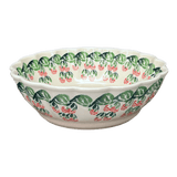 Bowl, Round, Scalloped, Deep, 9.5" in "Raspberry Delight" by Zaklady | Y1279A-D1170