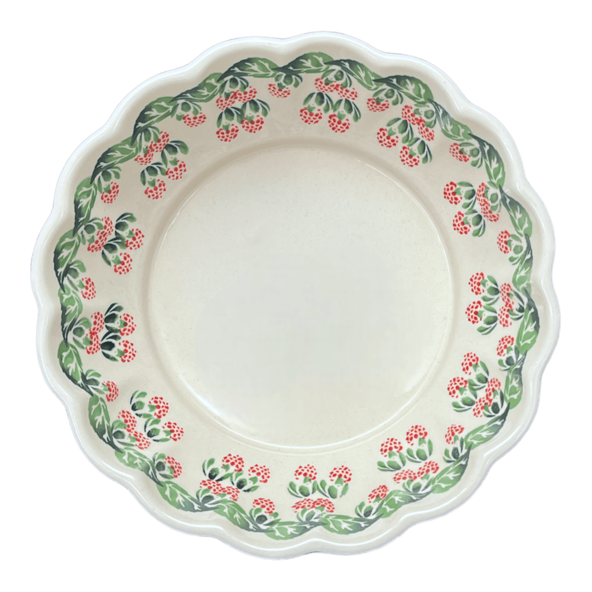 Bowl, Round, Scalloped, Deep, 9.5" in "Raspberry Delight" by Zaklady | Y1279A-D1170