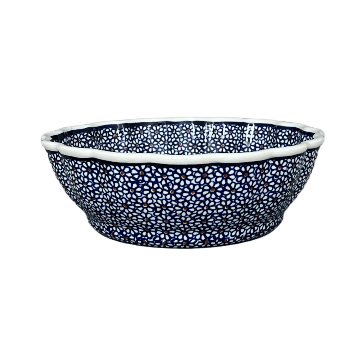 Bowl, Round, Scalloped, Deep, 9.5" in "Ditsy Daisies" by Zaklady | Y1279A-D120