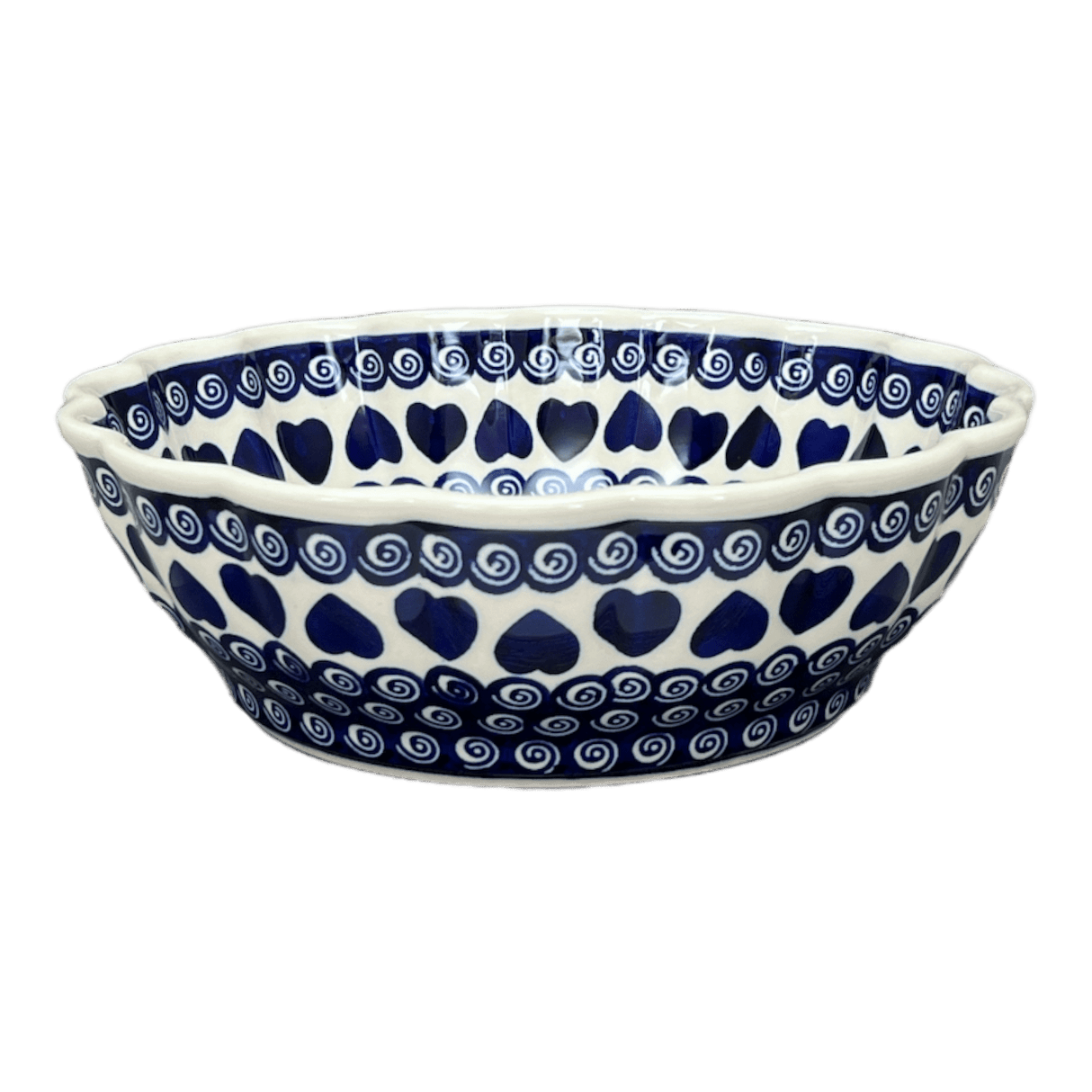 Bowl, Round, Scalloped, Deep, 9.5" in "Swirling Hearts" by Zaklady | Y1279A-D467