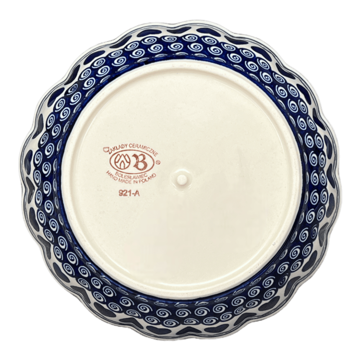 Bowl, Round, Scalloped, Deep, 9.5" in "Swirling Hearts" by Zaklady | Y1279A-D467